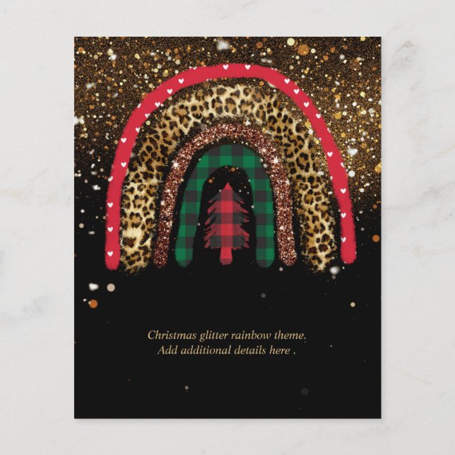 2021 Personnalisé Noël arc-en-ciel Parties scintil (Dos)