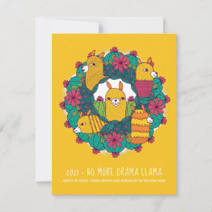 2021 Plus de drame Llama 2020 Vacances Wreath