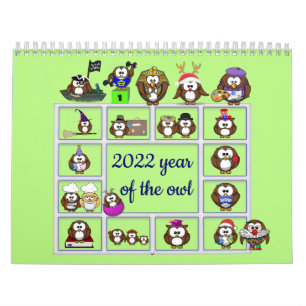 2022 année du calendrier des chouettes