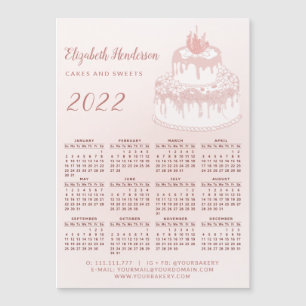 2022 Calendrier Magnet Business Boulangerie Pâtiss