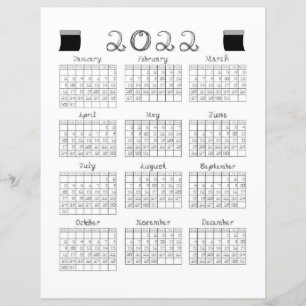2022 Calendrier Tissu Taillots de police Textiles