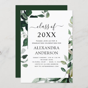 2022 Graduation Botanical Greenery Invitation