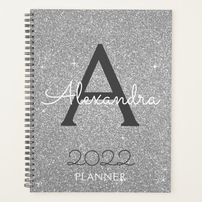 2022 Monogramme Paillettes Argentées (Devant)