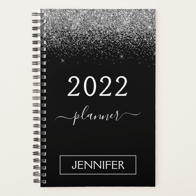 2022 Monogramme Paillettes Noir Argenté Féminin (Devant)