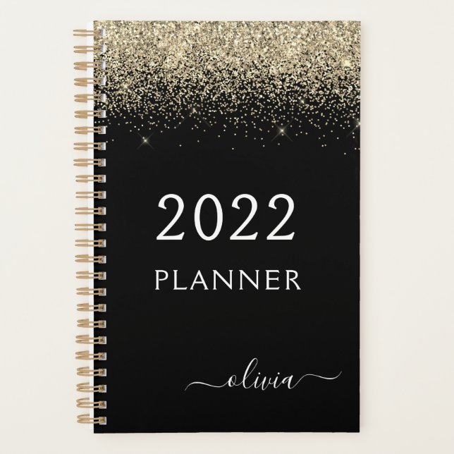 2022 Or Glitter Paillettes Noir Glam Monogramme (Devant)