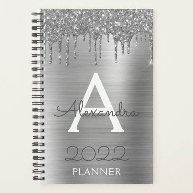2022 Pailleté Argenté Glam Monogramme Moderne (Devant)