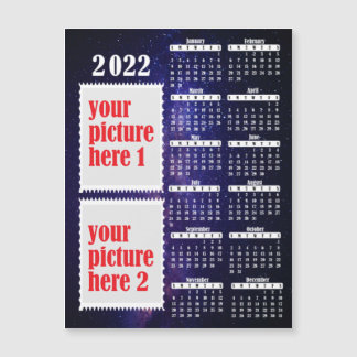 2022 Photo Calendrier personnalisé Aimant frigo