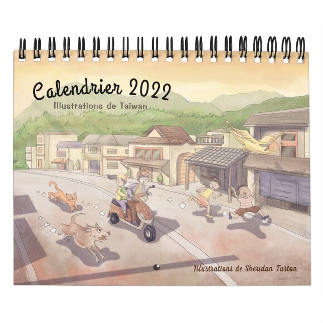 2022 Taïwan (Français) Calendrier (Protection)