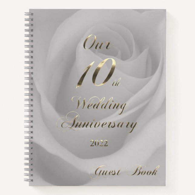 2022 Tin Mariage Notre 10e anniversaire Livre d'or (Devant)