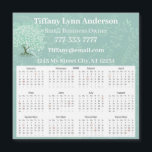 2023 Calendrier Arbre de feuilles cardiaques Flora<br><div class="desc">Calendrier 2023 Arbre Cardiaque Floral Mint Green Réfrigérateur Magnets</div>