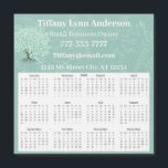 2023 Calendrier Arbre de feuilles cardiaques Flora<br><div class="desc">Calendrier 2023 Arbre Cardiaque Floral Mint Green Réfrigérateur Magnets</div>