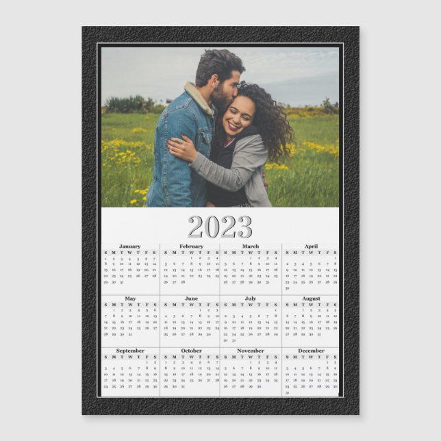 2023 Calendrier magnétique plein année photo perso (Devant)