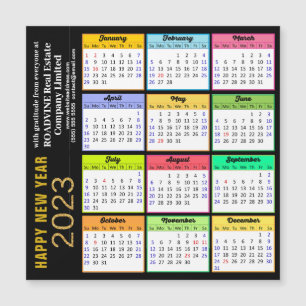 2023 Calendrier Moderne Simple Entreprise Magnet C