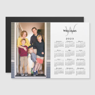 2023 Calendrier Personnalisé Photo Monogramme Nom