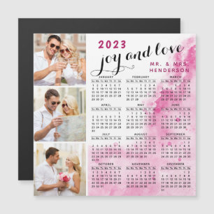 2023 Calendrier photo Fridge Magnet Pink Glam Nebu