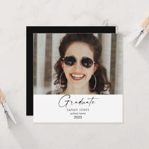 2023 Deux photos Collage Black Graduation Party