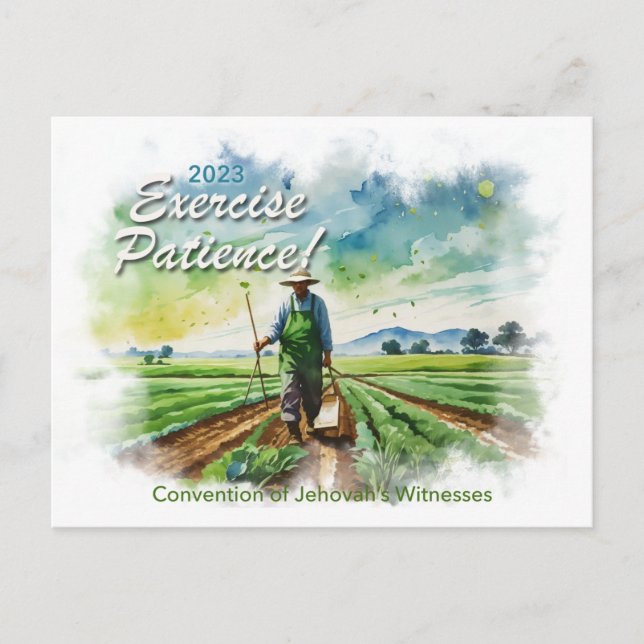 2023 Exercise Patience! Carte postale JW Conventio (Devant)