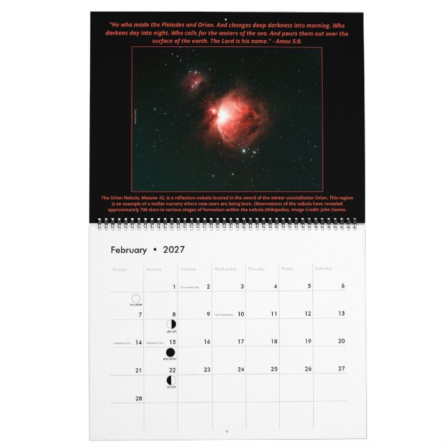 2023 GRAND Psaume 19 Calendrier Société d'Astronom (Feb 2027)
