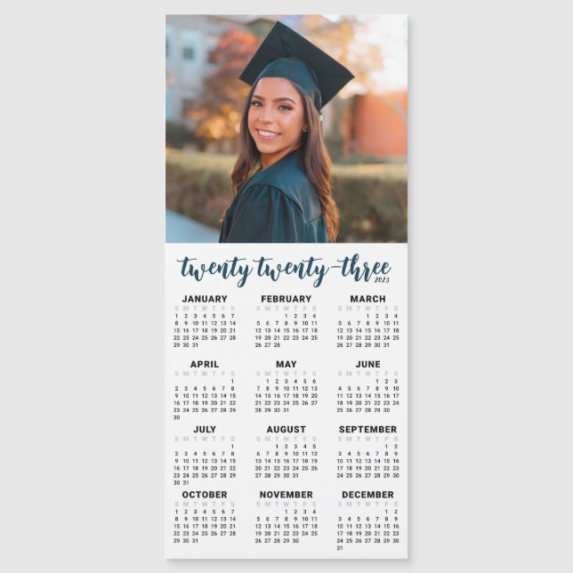 2023 Photo Calendar Magnetic Card | Custom Colors (Devant)