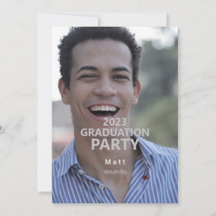2023 Photo Simple Graduation Party Invitation