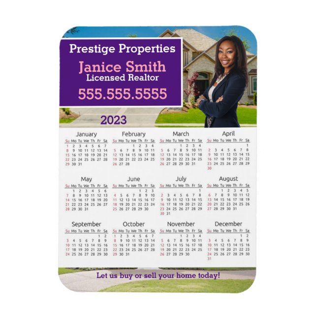2023 Realtor Calendar Refrigerator Magnet (Vertical)