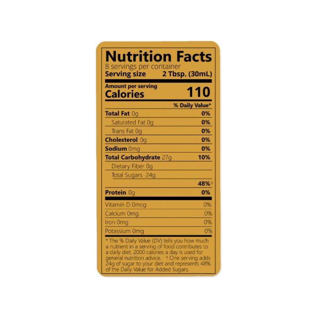 2023 Sirop d'érable - valeur nutritive Étiquettes  (Devant)
