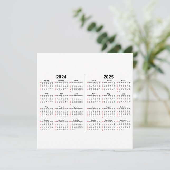 2024 2025 Calendrier 2 an noir blanc (Debout devant)