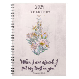 2024 Année Texte Carnet Psaume 56:3