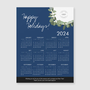 2024 Blue Black Green Modern Wreath Votre logo ici