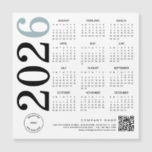 2024 Calendar Logo QR Code Blue Black Business