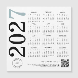 2024 Calendar Logo QR Code Blue Black Business