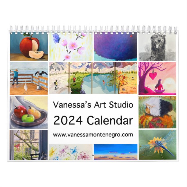 2024 Calendrier artistique Vanessa's Art Studio (Protection)