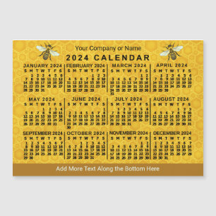 2024 Calendrier Bee Honeycomb Apiary Magnet person