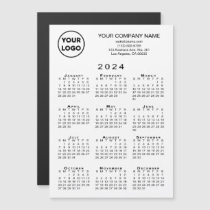 2024 Calendrier Business Logo Texte Blanc Magnet C