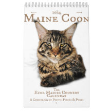 2024 Calendrier Maine Coon chats & chatons, poésie