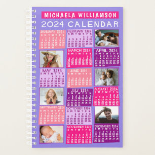 2024 Calendrier Mod Mod 12 Photo Nom du collage Pe