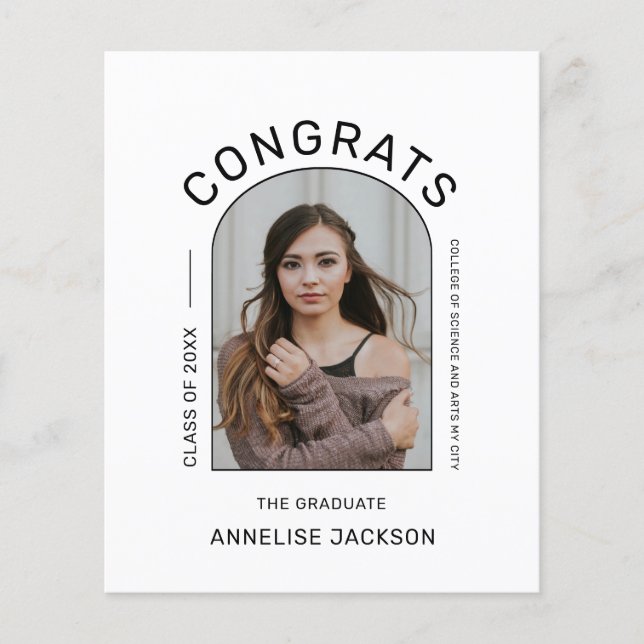 2024 fêtes budget diplômé photo faire-part (Devant)