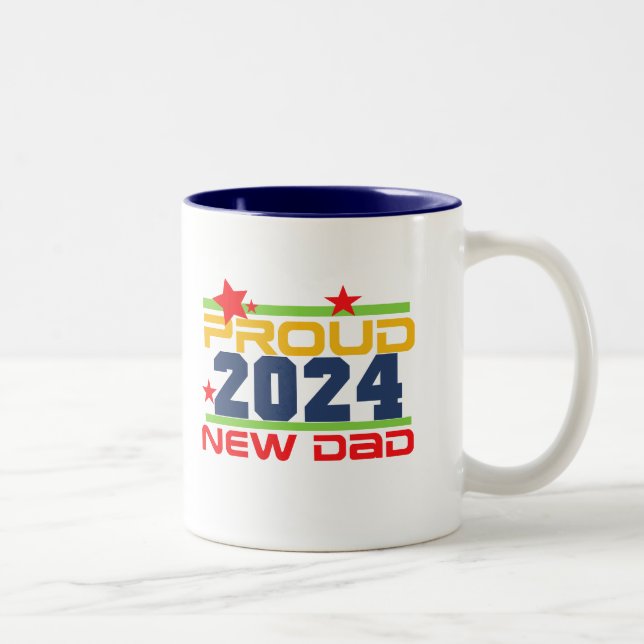 2024 Fier nouveau papa Mug (Droit)