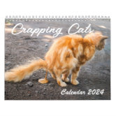 Calendrier 2024 amusant des chats caca, Planificateur mensuel mural du  calendrier des chats caca