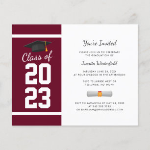 2024 Graduation Bourgogne Grad Party Invitation