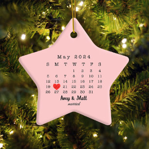 2024 Mariage Date Star Calendrier Marié Céramique