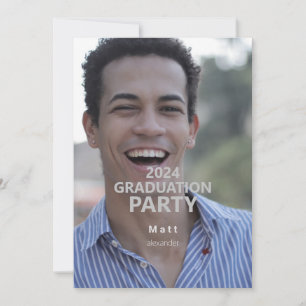 2024 Photo Simple Graduation Party Invitation
