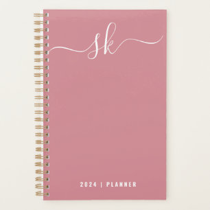2024 Pink Weekly Mois Non Daté Planificateur