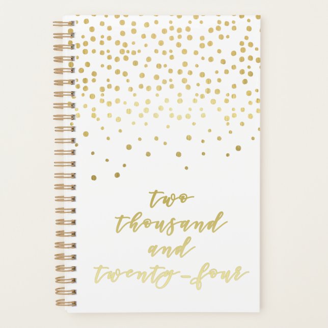 2024 - Typographie de script d'or et glamour Confe (Devant)