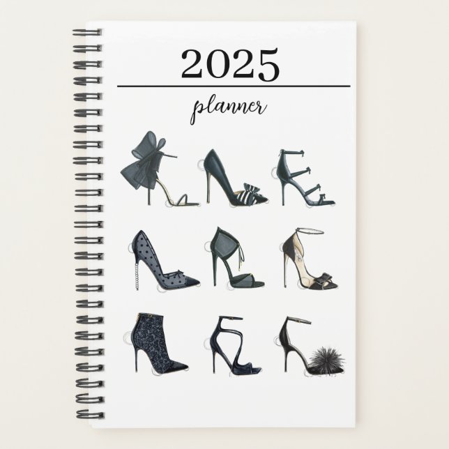 2025 12 mois Fashion Shoe Planner (Devant)