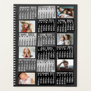 2025 Année Calendrier mensuel 12 Photo Collage noi