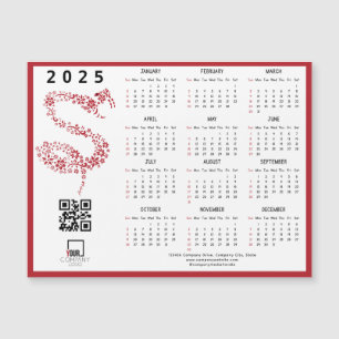 2025 Année civile du logo de serpent QR Code Promo