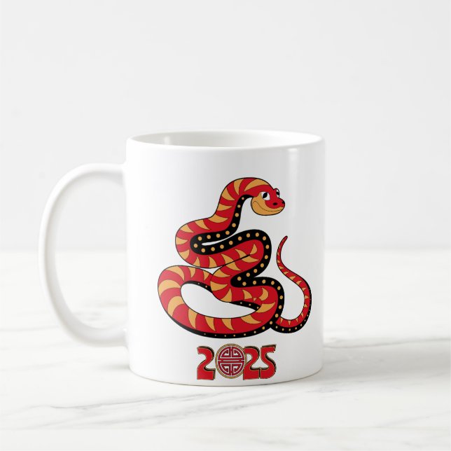 2025 Année du serpent 11 OZ Café Mug (Gauche)