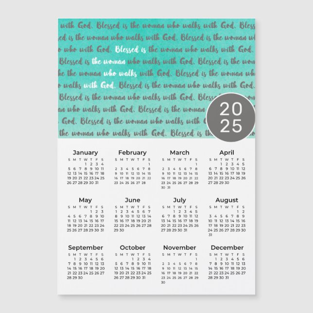 2025 Béni soit le Calendrier magnétique de la femm (Devant)