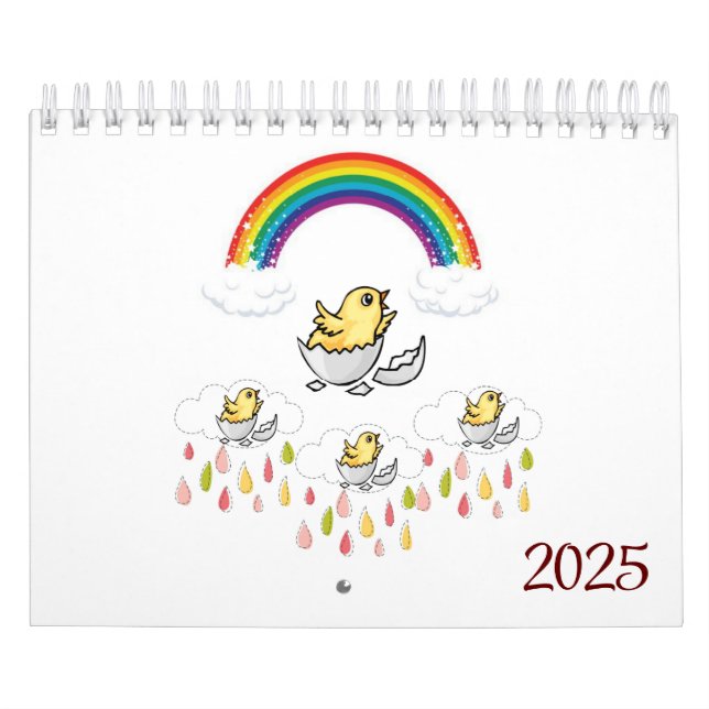 2025 Calendrier Chicks Rainbow (Protection)